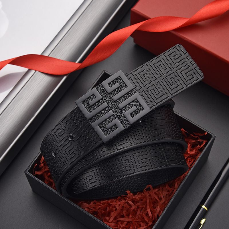 3 Colours Buckle Belt with Diamonds