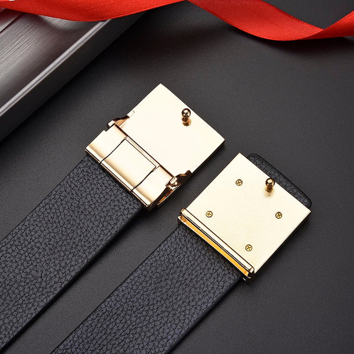 3 Colours Buckle Belt with Diamonds