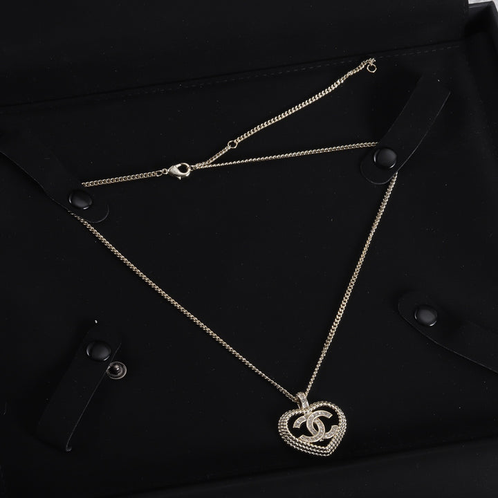 Fashion Love Heart Double C Combo Necklace