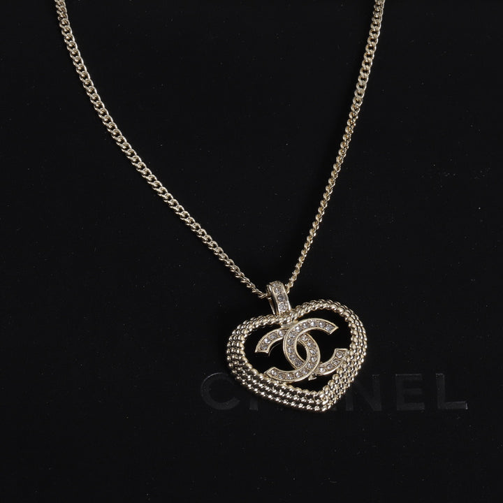 Fashion Love Heart Double C Combo Necklace