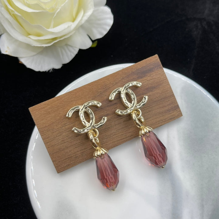 Luxury Double Ruby Stud Earrings