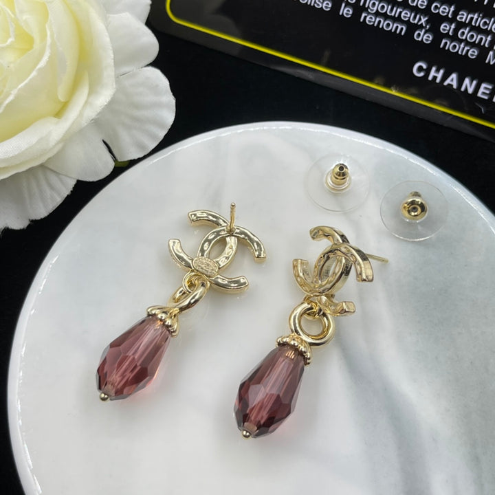 Luxury Double Ruby Stud Earrings