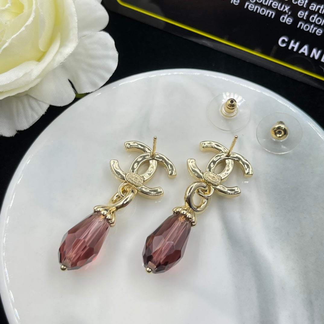 Luxury Double Ruby Stud Earrings