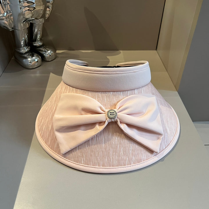 Fashion Bow Hollow Top Sun Hat