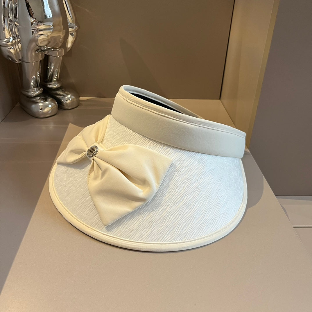 Fashion Bow Hollow Top Sun Hat