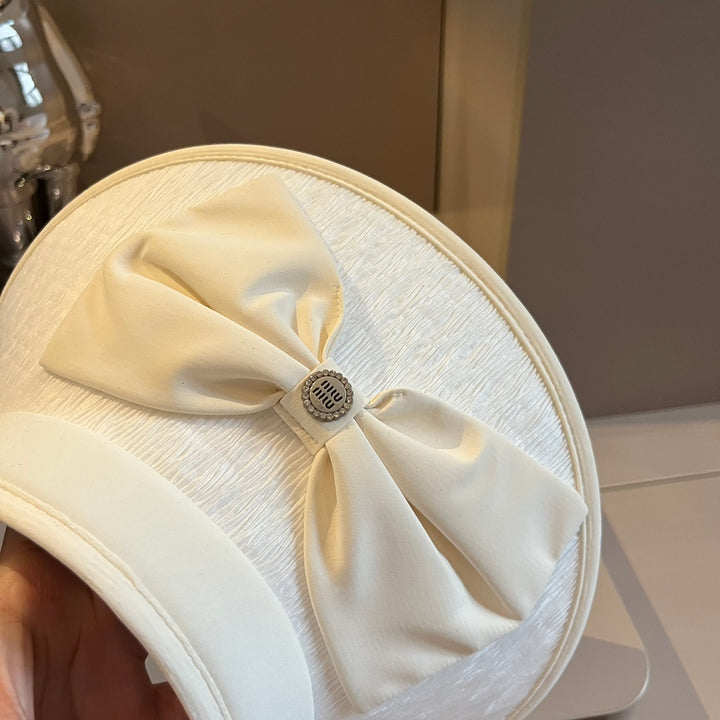 Fashion Bow Hollow Top Sun Hat