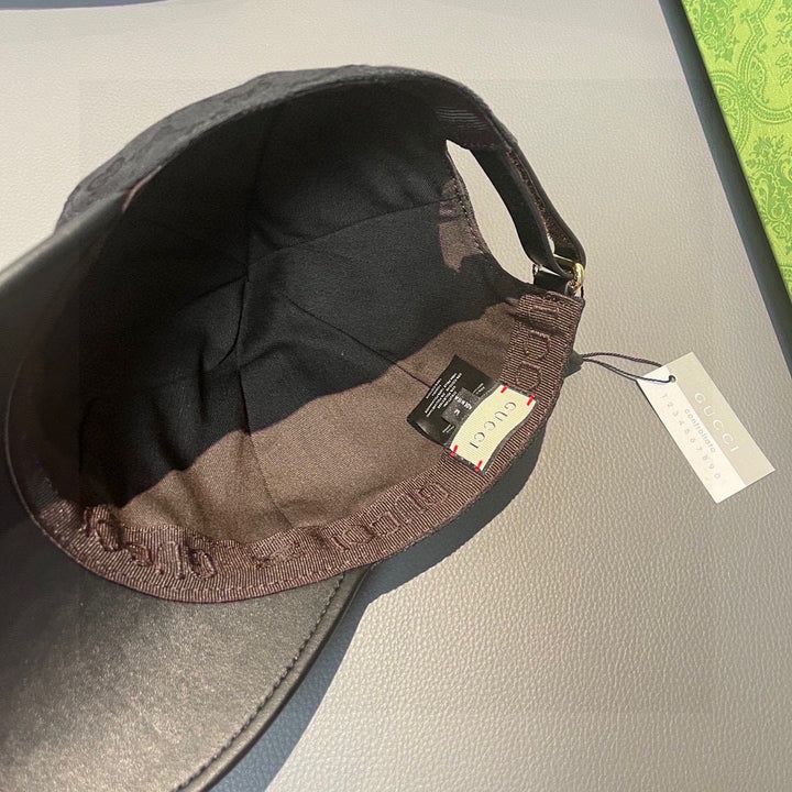 2024 New Canvas Patchwork Leather Duck Cap