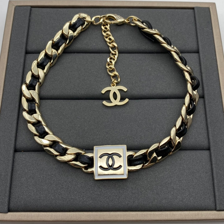 Luxury CC Square Necklace Set