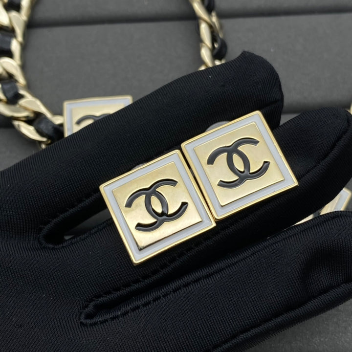 Luxury CC Square Necklace Set