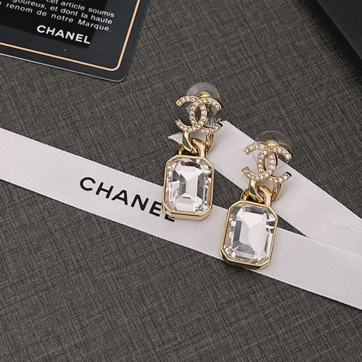 Luxury high-end double C pearl earrings