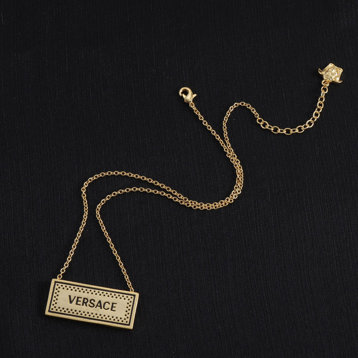 Luxury Square Letter Necklace Earrings