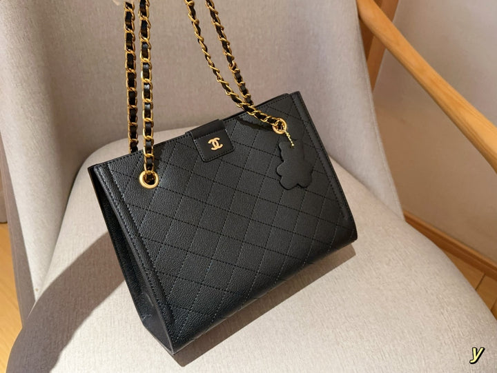 3 Colours Plaid Chain Handbag