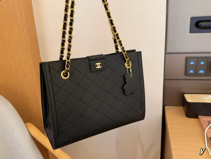 3 Colours Plaid Chain Handbag