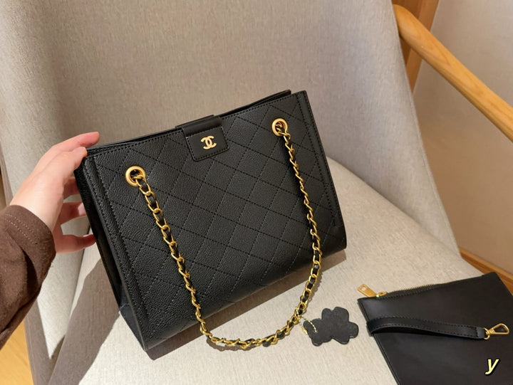 3 Colours Plaid Chain Handbag