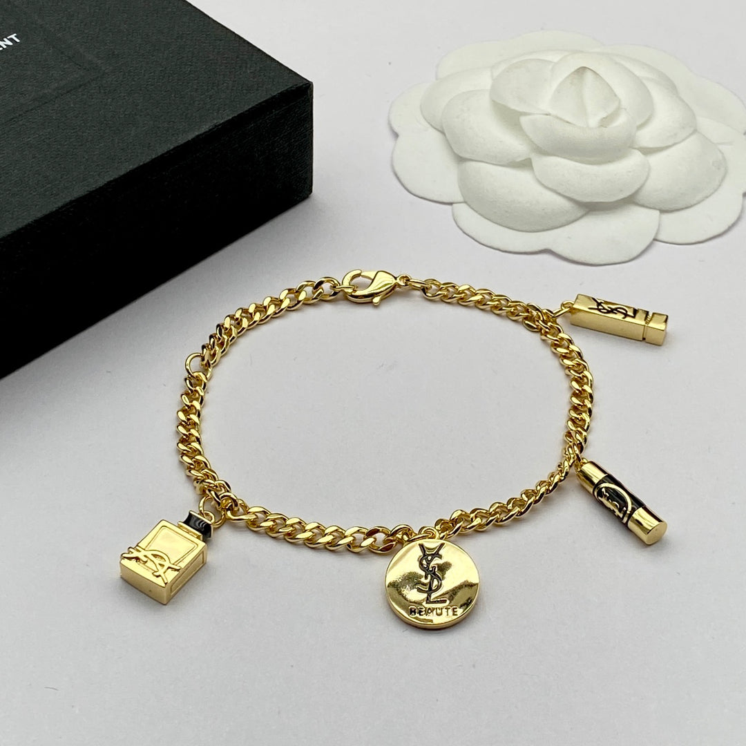 Fashion Perfume Bottle Gold Bracelet