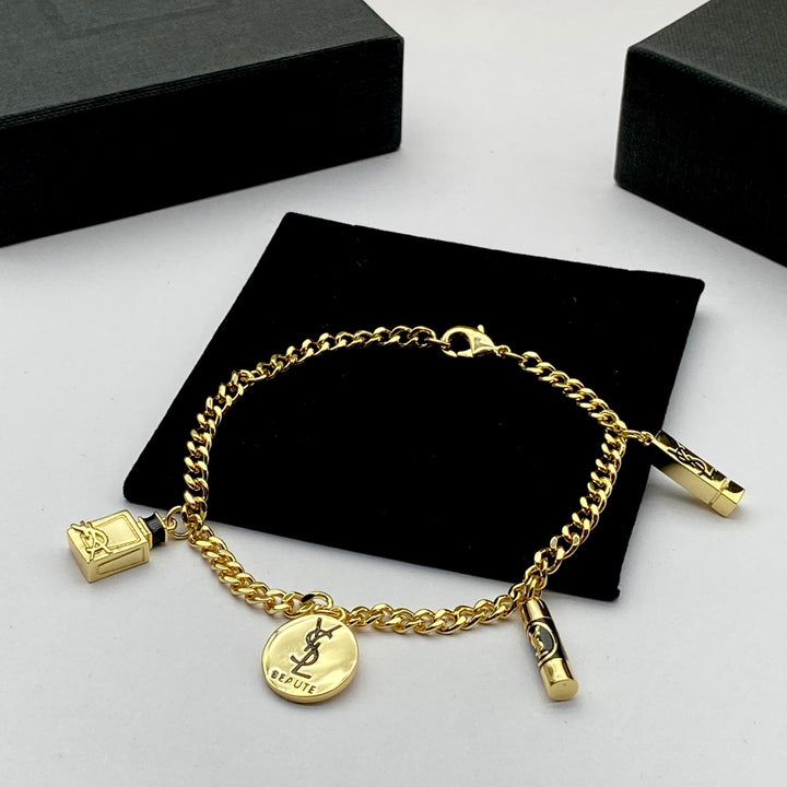 Fashion Perfume Bottle Gold Bracelet