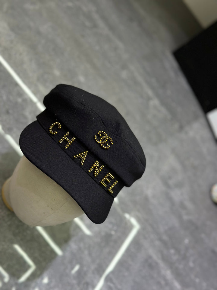 2024 Fashion Rhinestone Pattern Military Cap