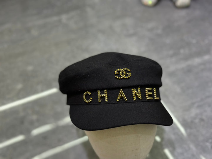 2024 Fashion Rhinestone Pattern Military Cap