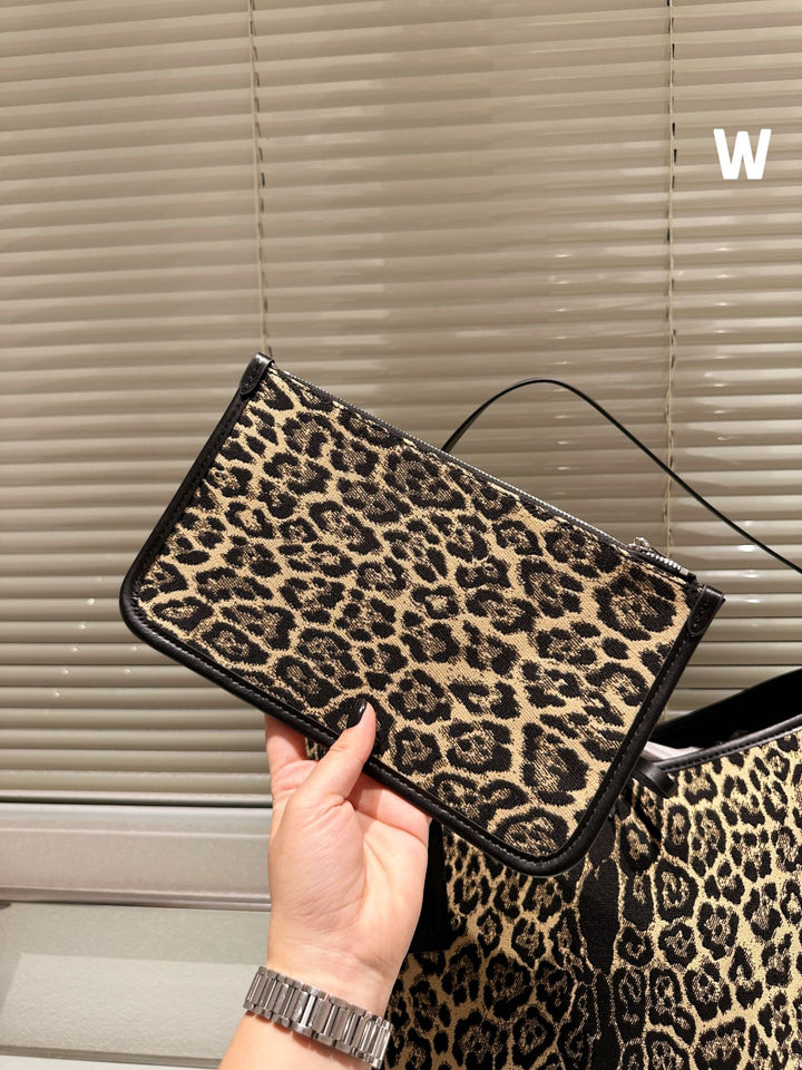 New playful and cute leopard print handbag