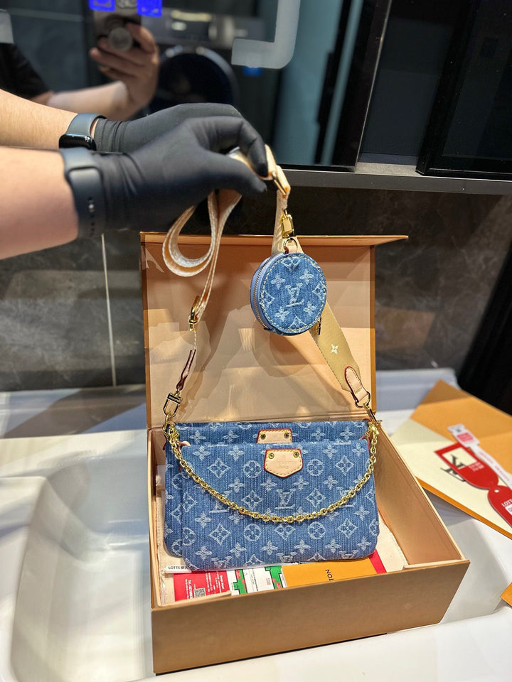 Blue Denim Handbag