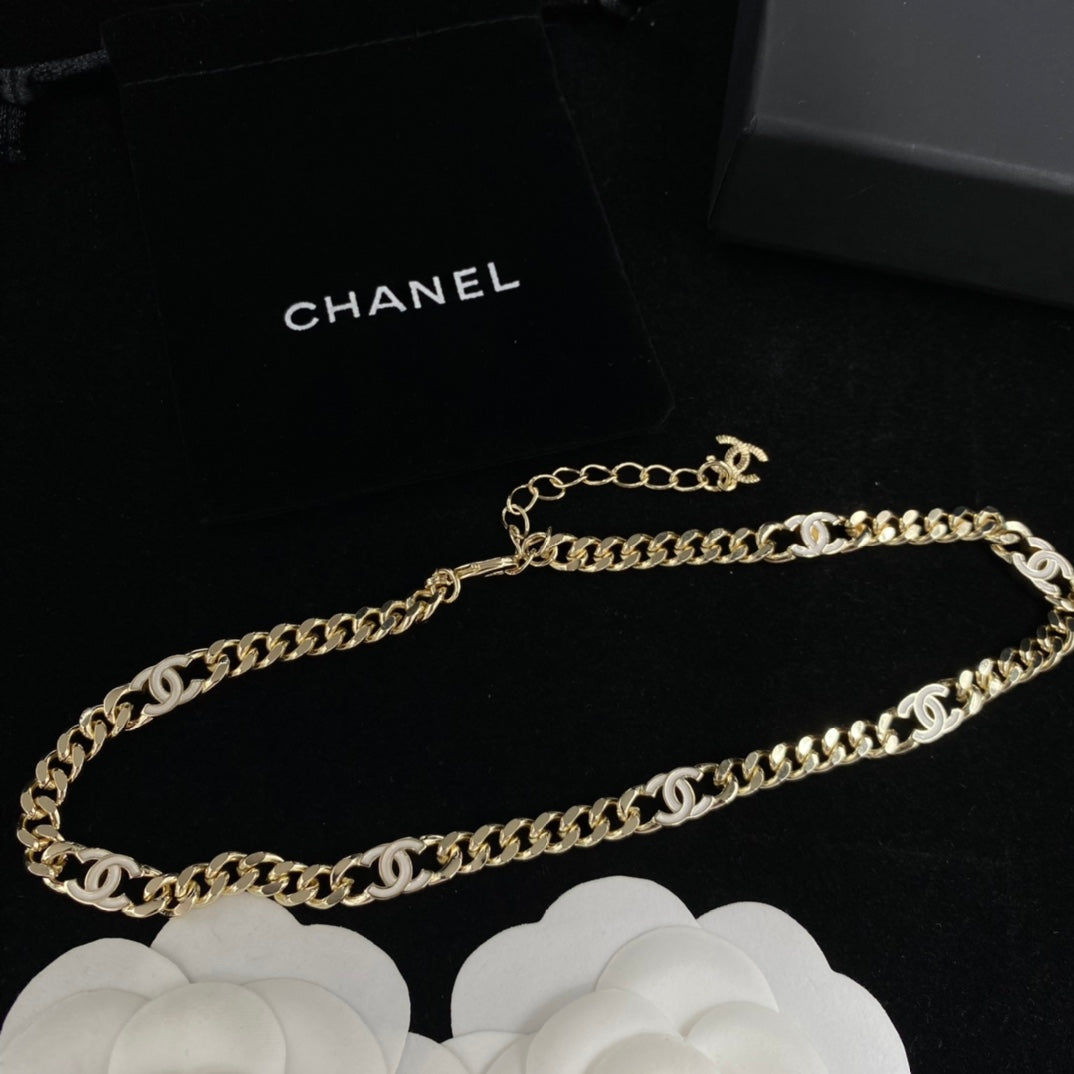 Luxury Double C Two Color Necklace Bracelet Earrings