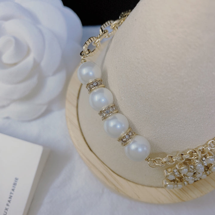 Fashion Pearl Double C Bracelet