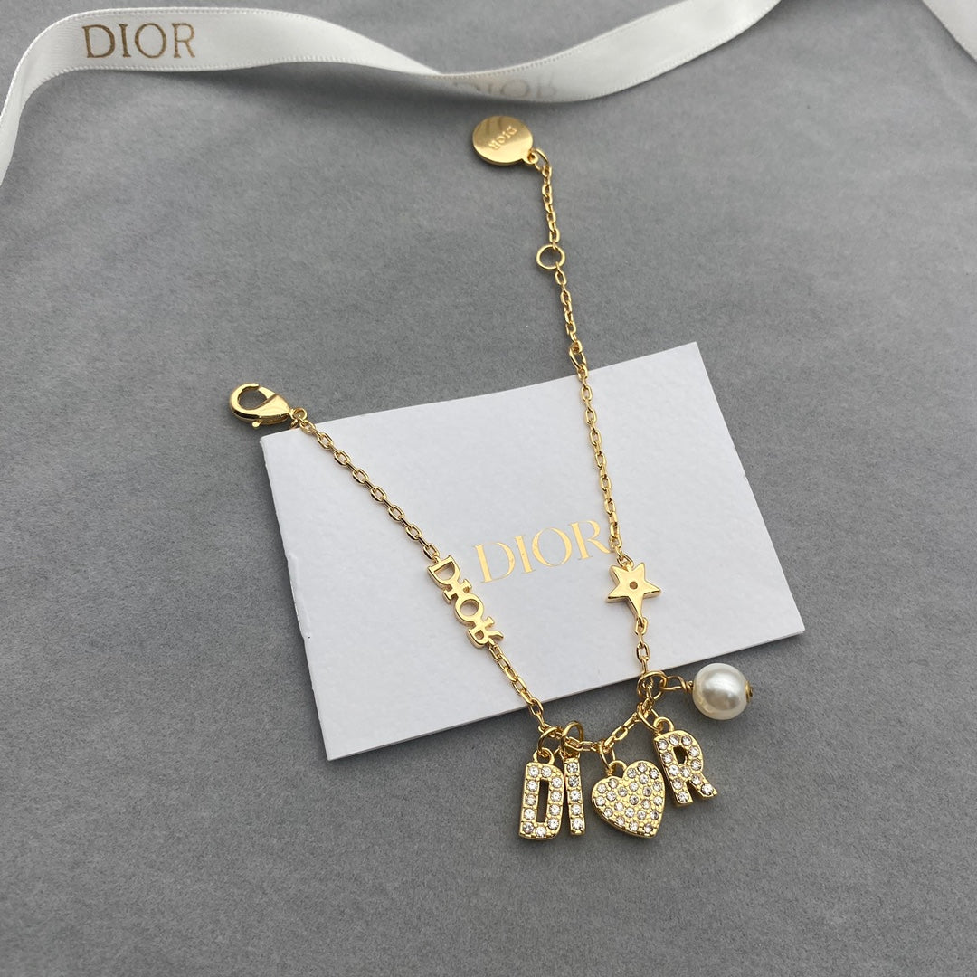 Fashion love heart with letter pendant necklace bracelet