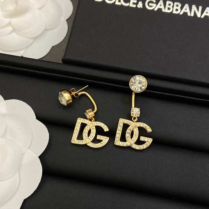 Luxury  Monogram Rhinestone Earrings