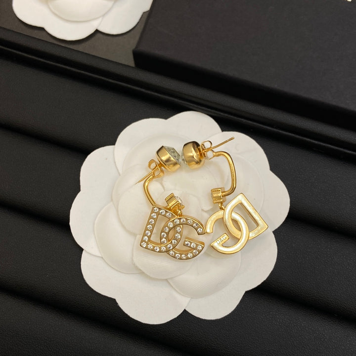 Luxury  Monogram Rhinestone Earrings