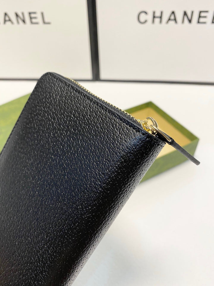 Black Lychee grain cowhide wallet