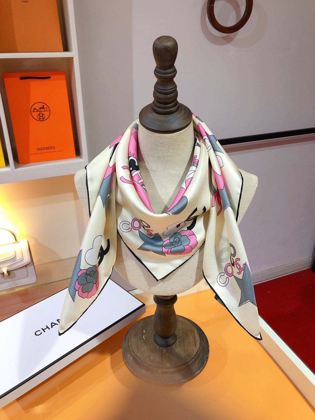 3 colors luxury top twill silk square scarf - elegant