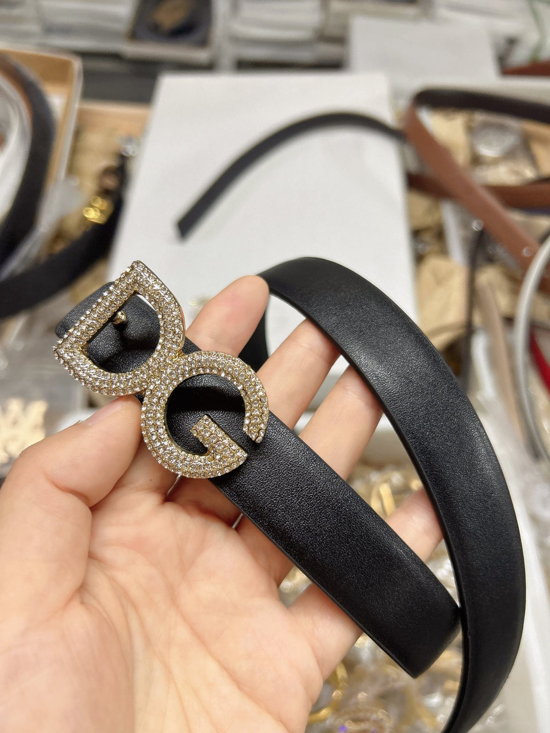 DG Alphabet Rhinestone Belts in 7 Colors