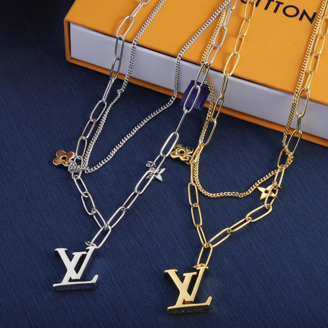 Fashion Letter Pendant Sweater Necklace