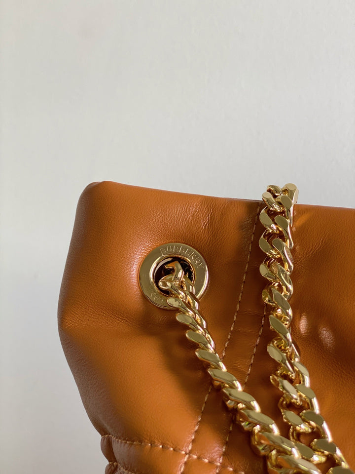 Full brass chain strap bucket bag