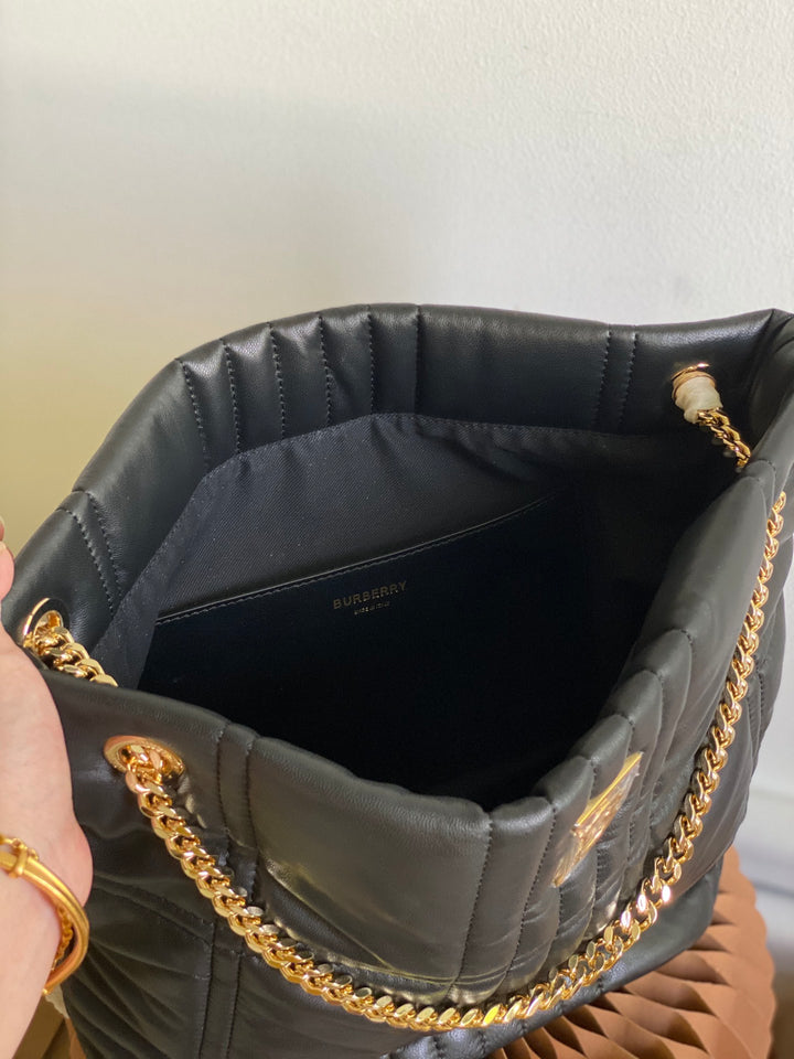 Full brass chain strap bucket bag