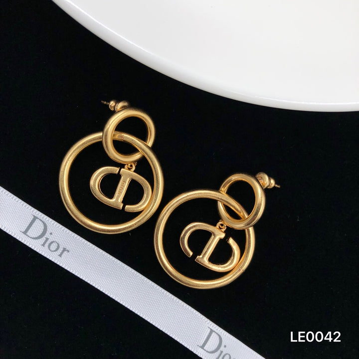 Luxury Brass Size Circle Earrings