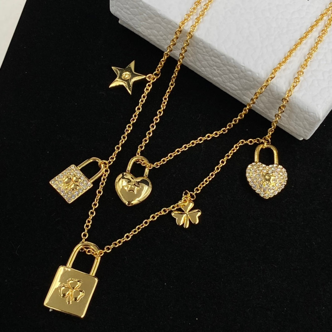 Luxury Love Heart Combo Pendant Necklace