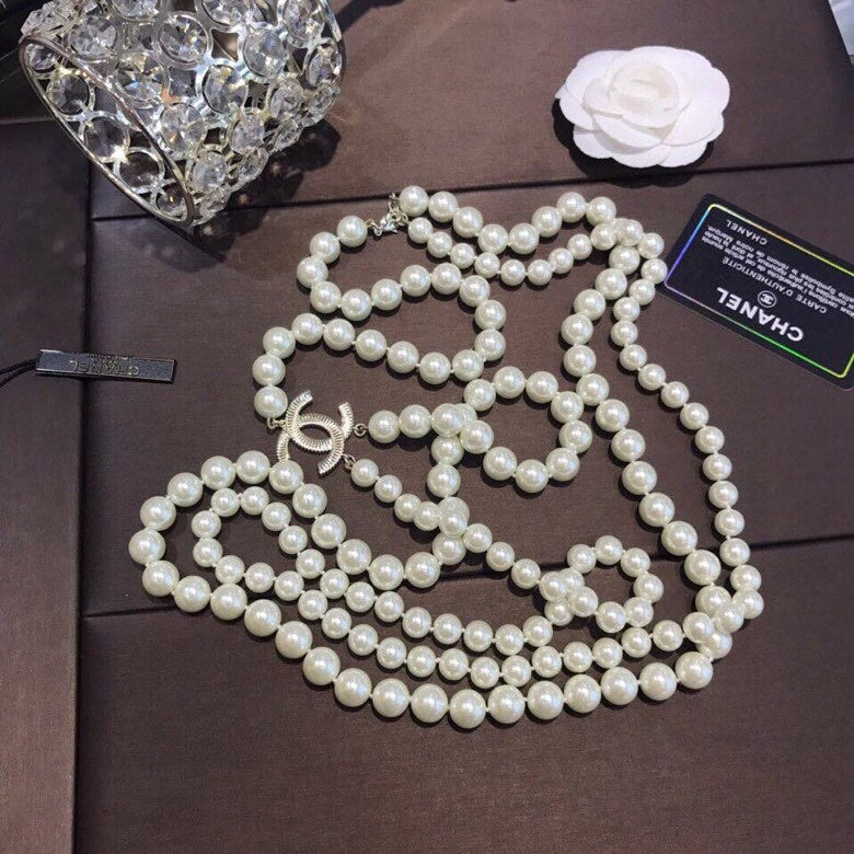 Classic Double Layers Size Pearl Chain