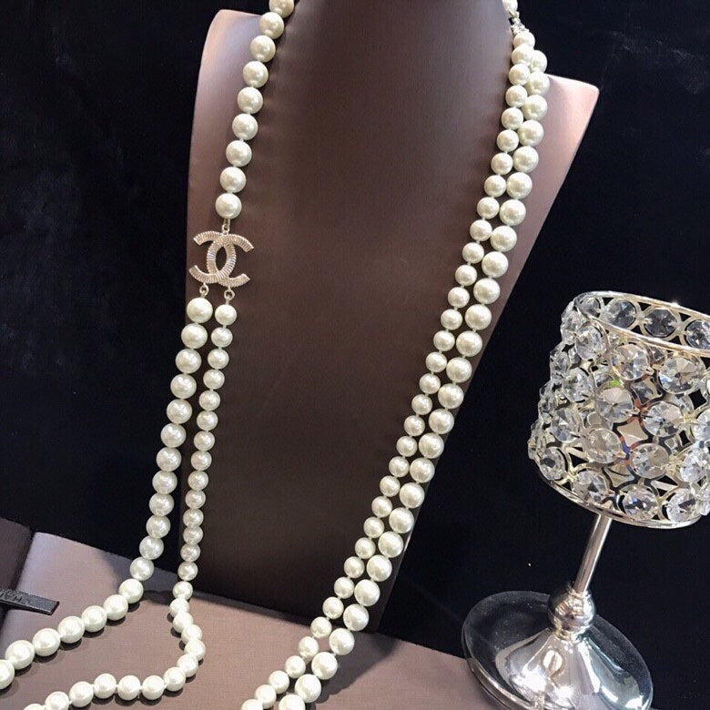 Classic Double Layers Size Pearl Chain