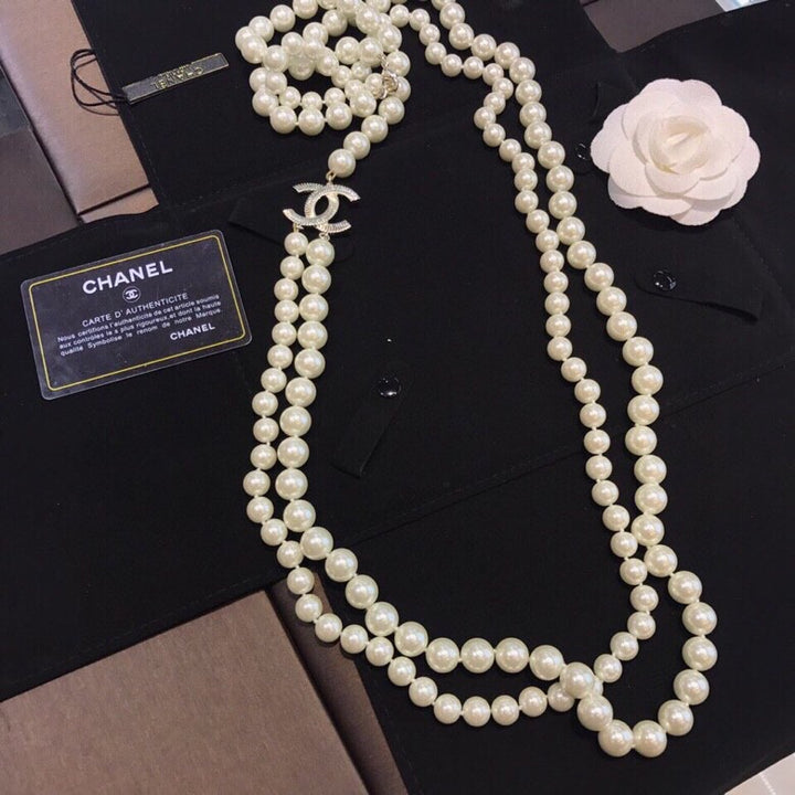 Classic Double Layers Size Pearl Chain