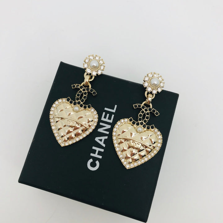 Romantic Love Double C Stud Earrings