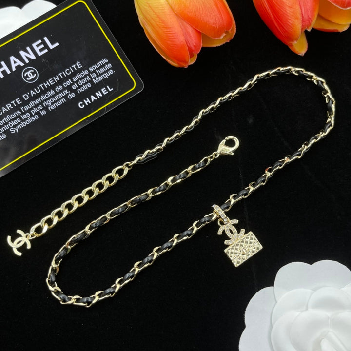 Fashion CC Small Handbag Pendant Necklace