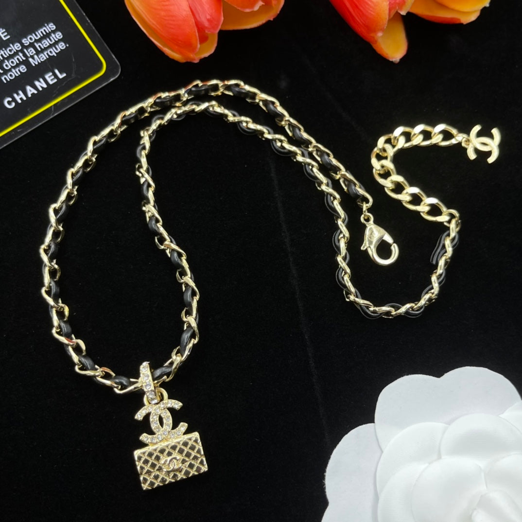 Fashion CC Small Handbag Pendant Necklace