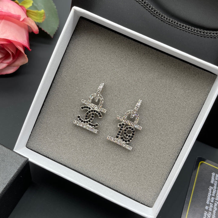 Fashion CC Digital Full Diamond Earrings