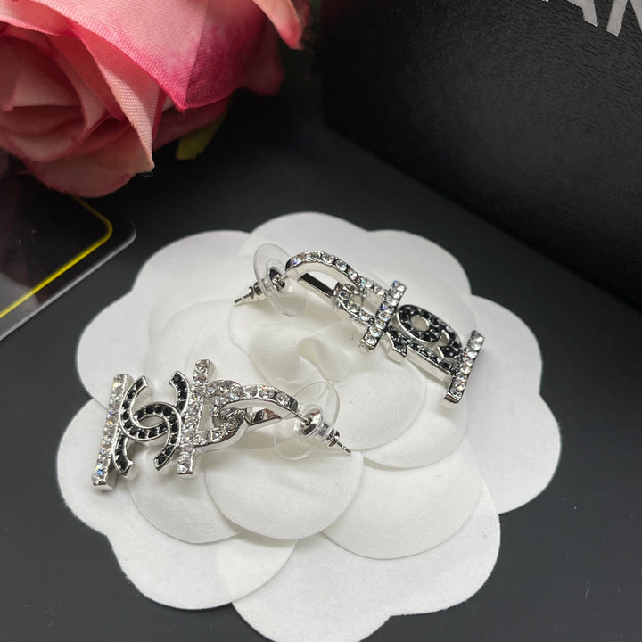 Fashion CC Digital Full Diamond Earrings