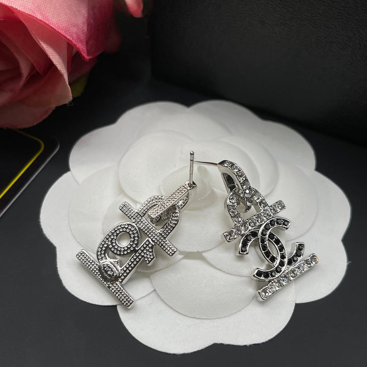 Fashion CC Digital Full Diamond Earrings