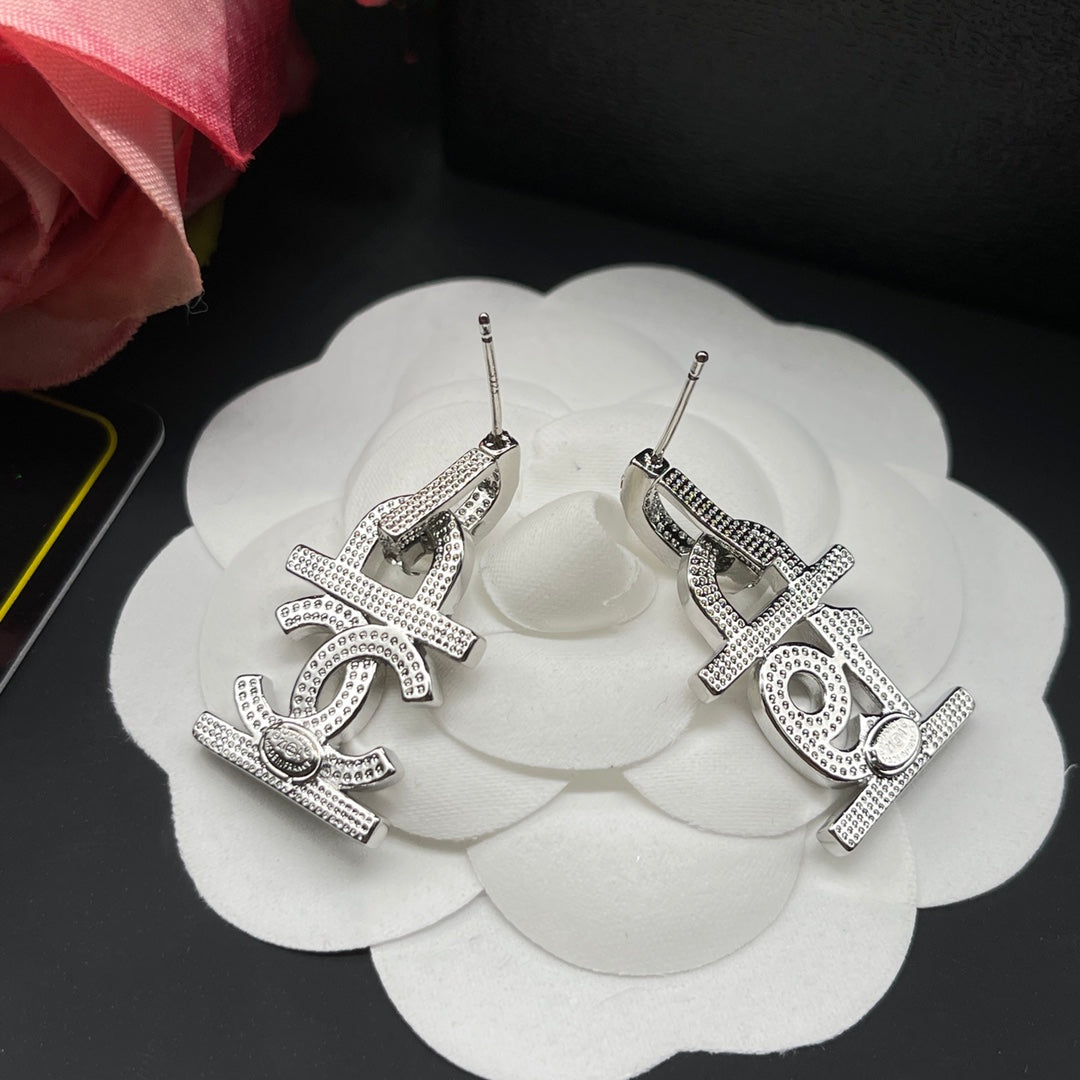 Fashion CC Digital Full Diamond Earrings