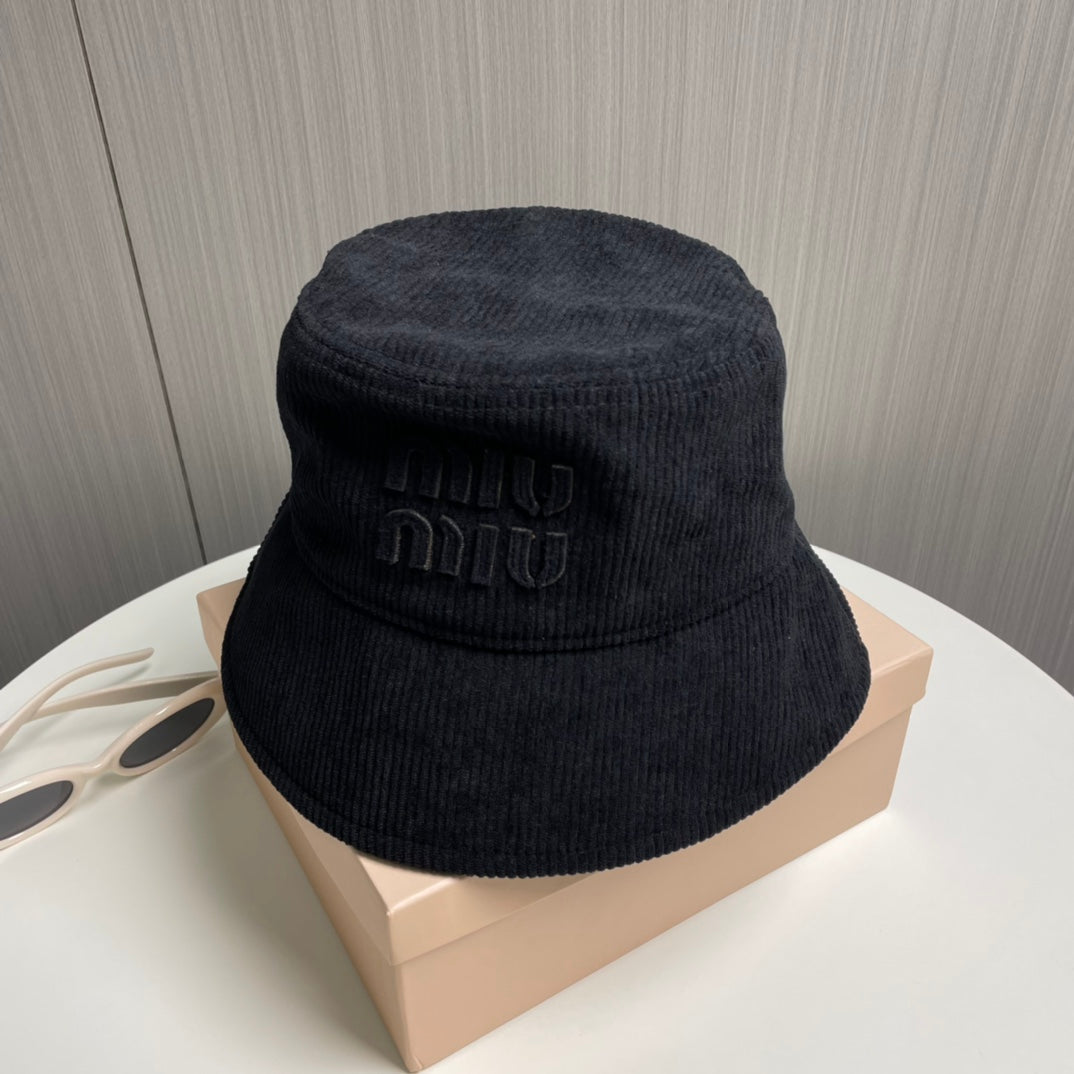 fashion corduroy texture fisherman hat