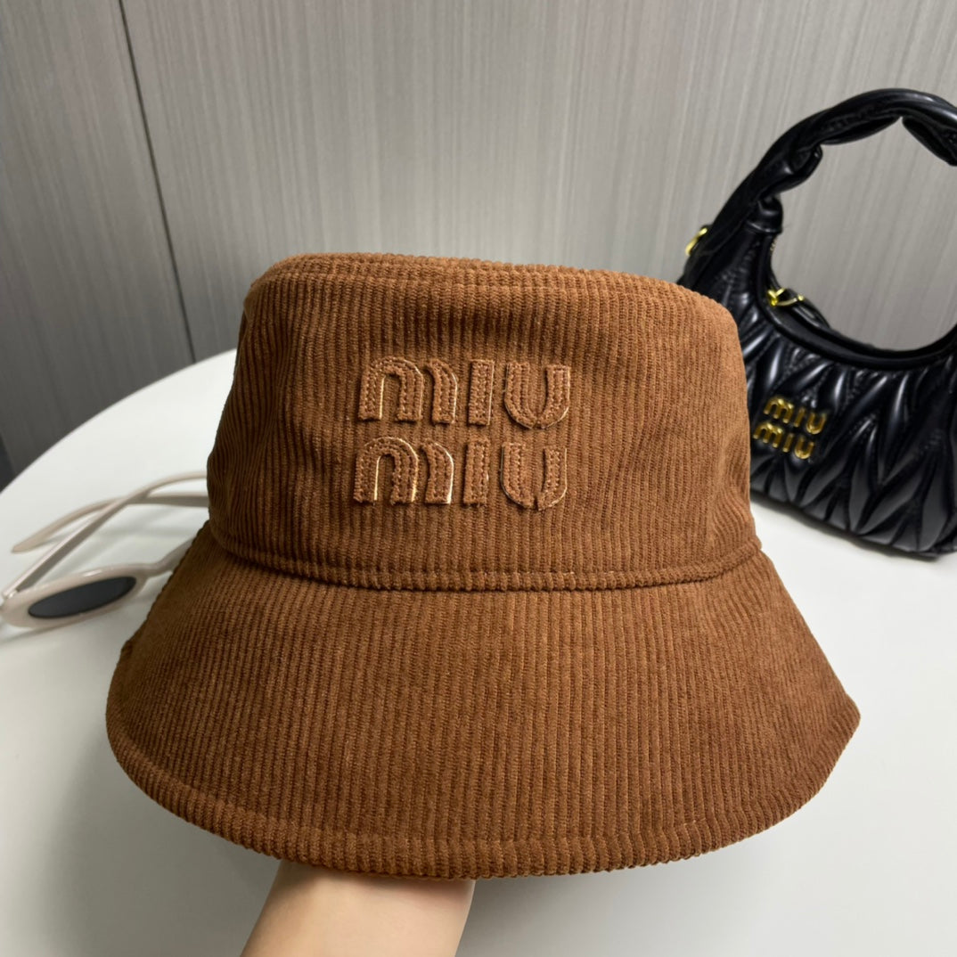 fashion corduroy texture fisherman hat