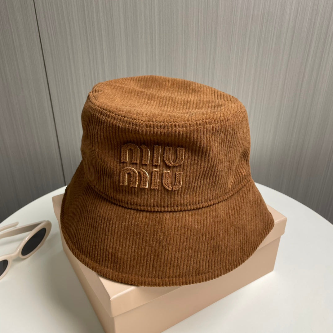 fashion corduroy texture fisherman hat